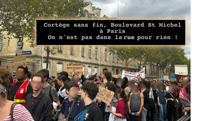 Reb Une gilet jeunes pas dans la rue pour rienBoulevard St Michel
